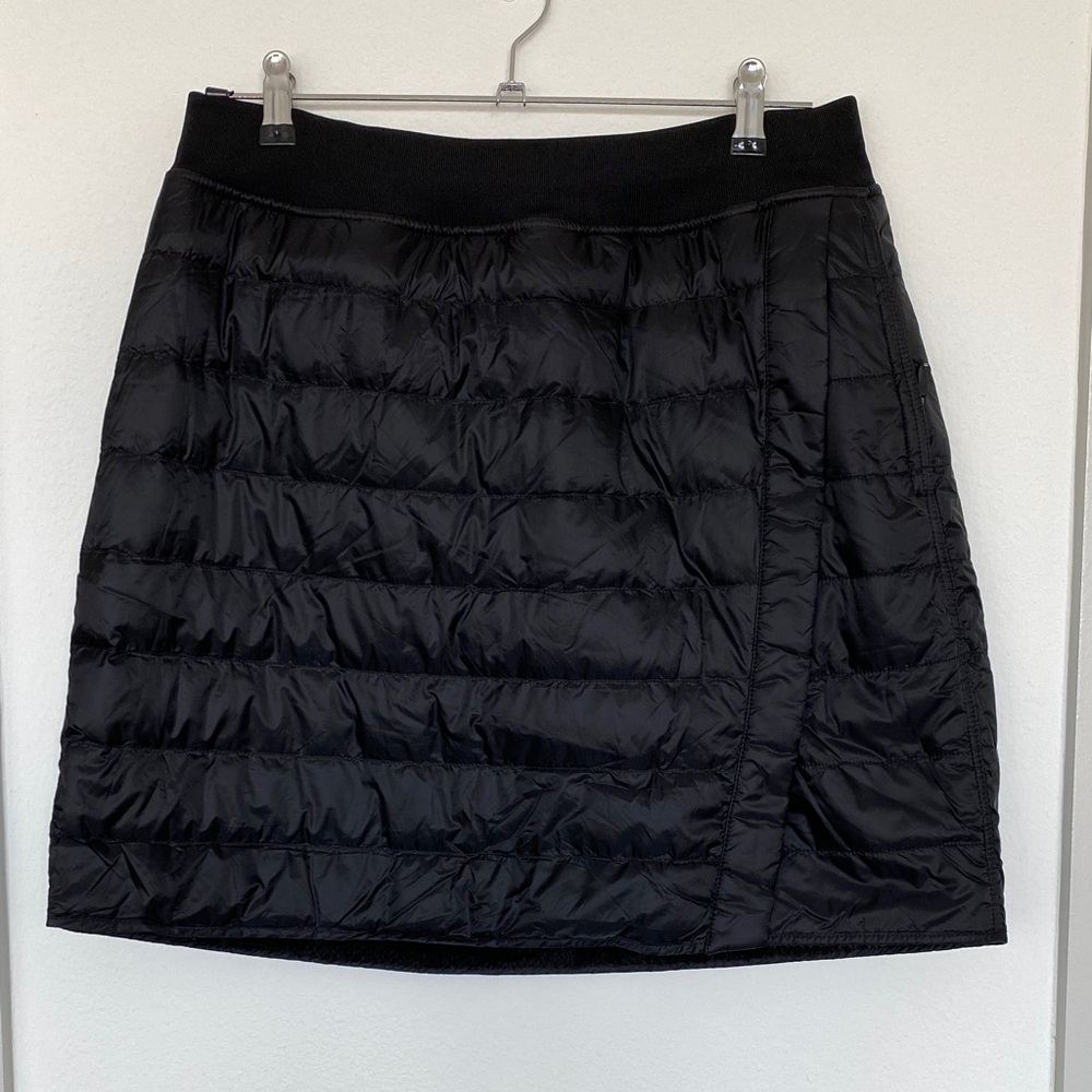 Black Quilted Puffer Skirt